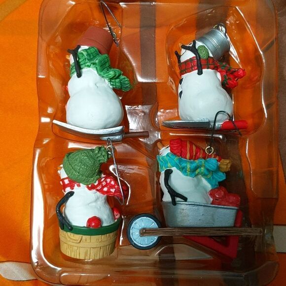 MITFORD SNOWMAN JUBILEE Hallmark Keepsake Ornament *Set of 4* 2000 Jan Karon - Picture 2 of 11